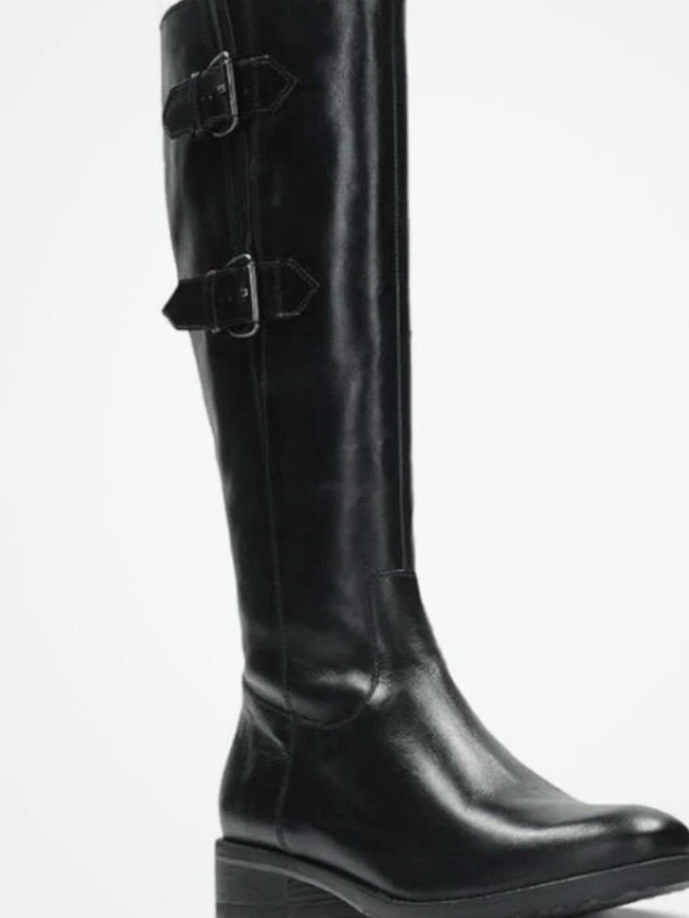Clark’s tamro spice black leather knee high boots worn once